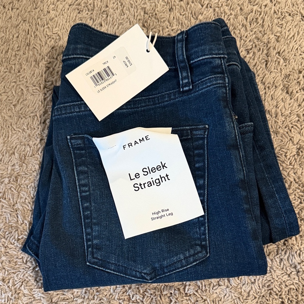 Frame Denim High Rise Dark Blue Jeans